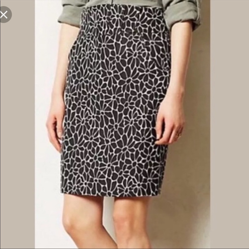 Anthropologie Maeve floral pencil skirt